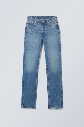 SMOOTH HIGH WAISTED SLIM LEG JEANS